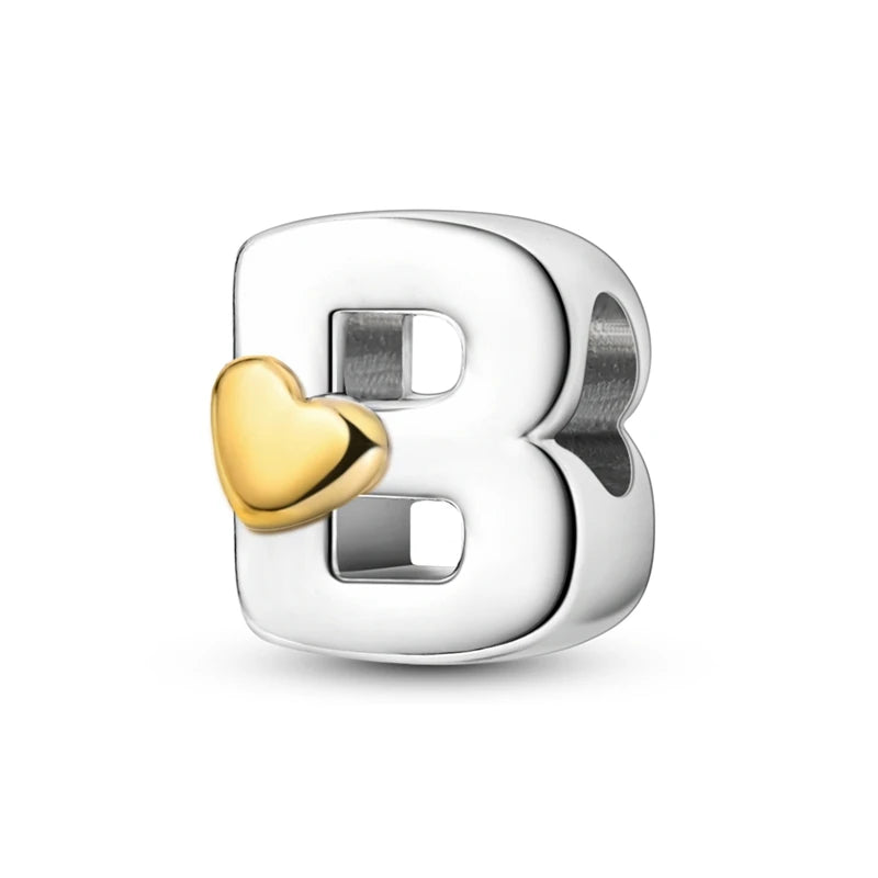 925 Silver Letter Charm Beads for Bracelets | A–Z DIY Jewelry