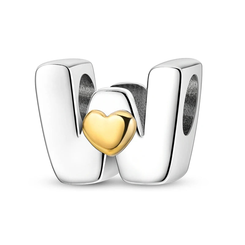 925 Silver Letter Charm Beads for Bracelets | A–Z DIY Jewelry