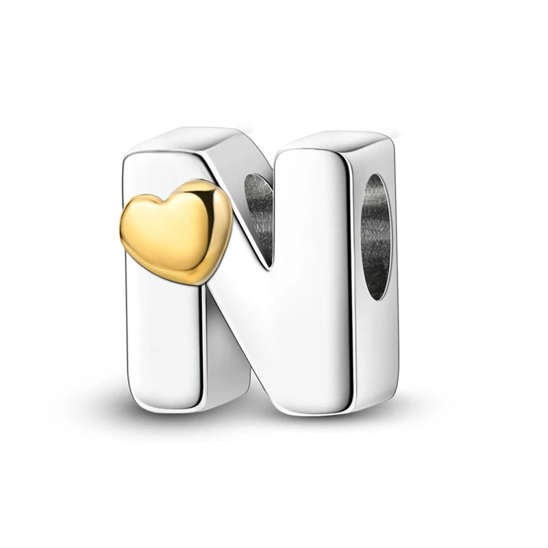 925 Silver Letter Charm Beads for Bracelets | A–Z DIY Jewelry