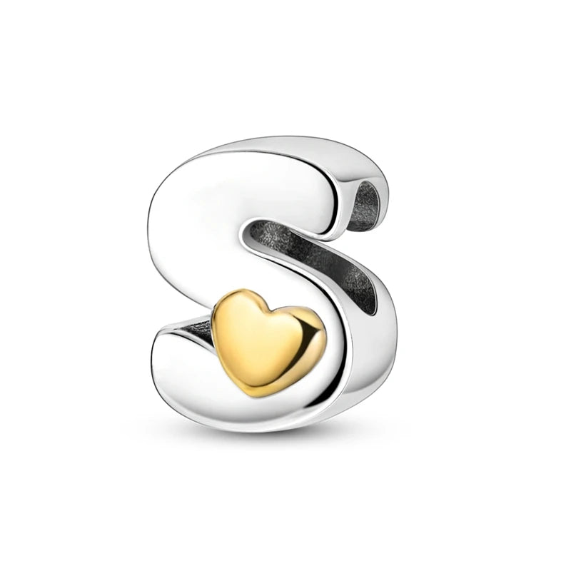 925 Silver Letter Charm Beads for Bracelets | A–Z DIY Jewelry