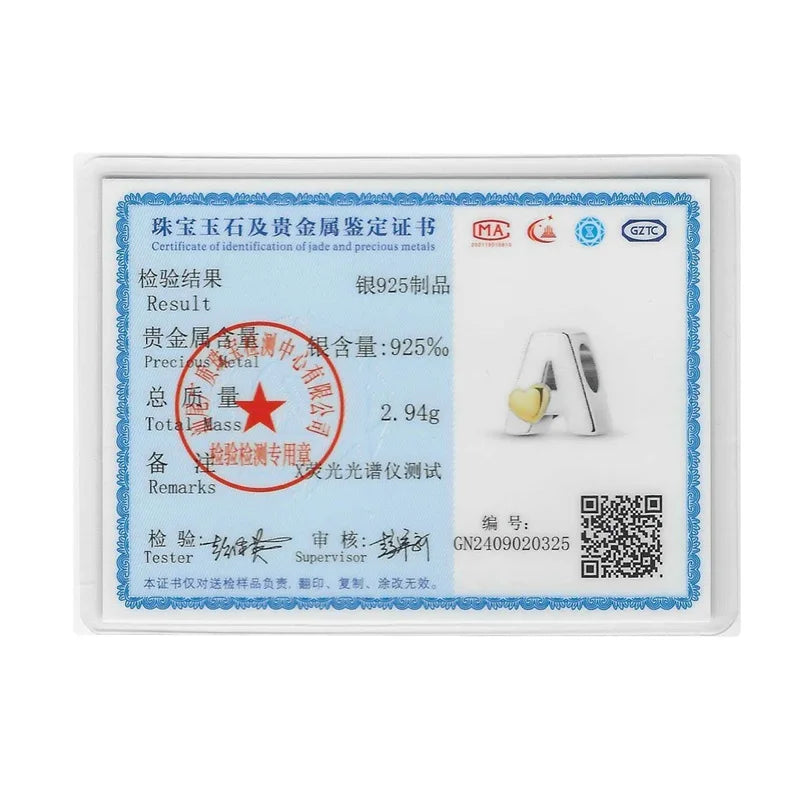 925 Silver Letter Charm Beads for Bracelets | A–Z DIY Jewelry