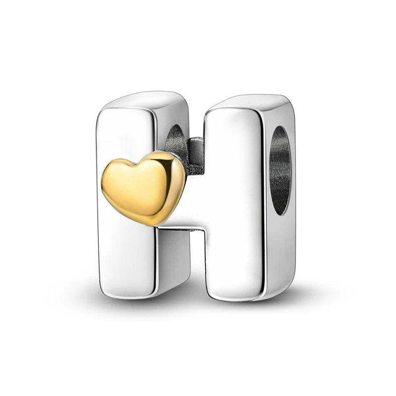 925 Silver Letter Charm Beads for Bracelets | A–Z DIY Jewelry